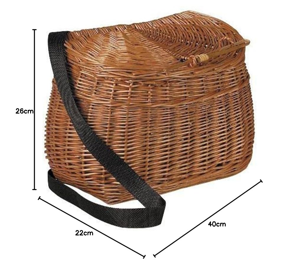 AUBRY GASPARD Panier à pêche en Osier Buff