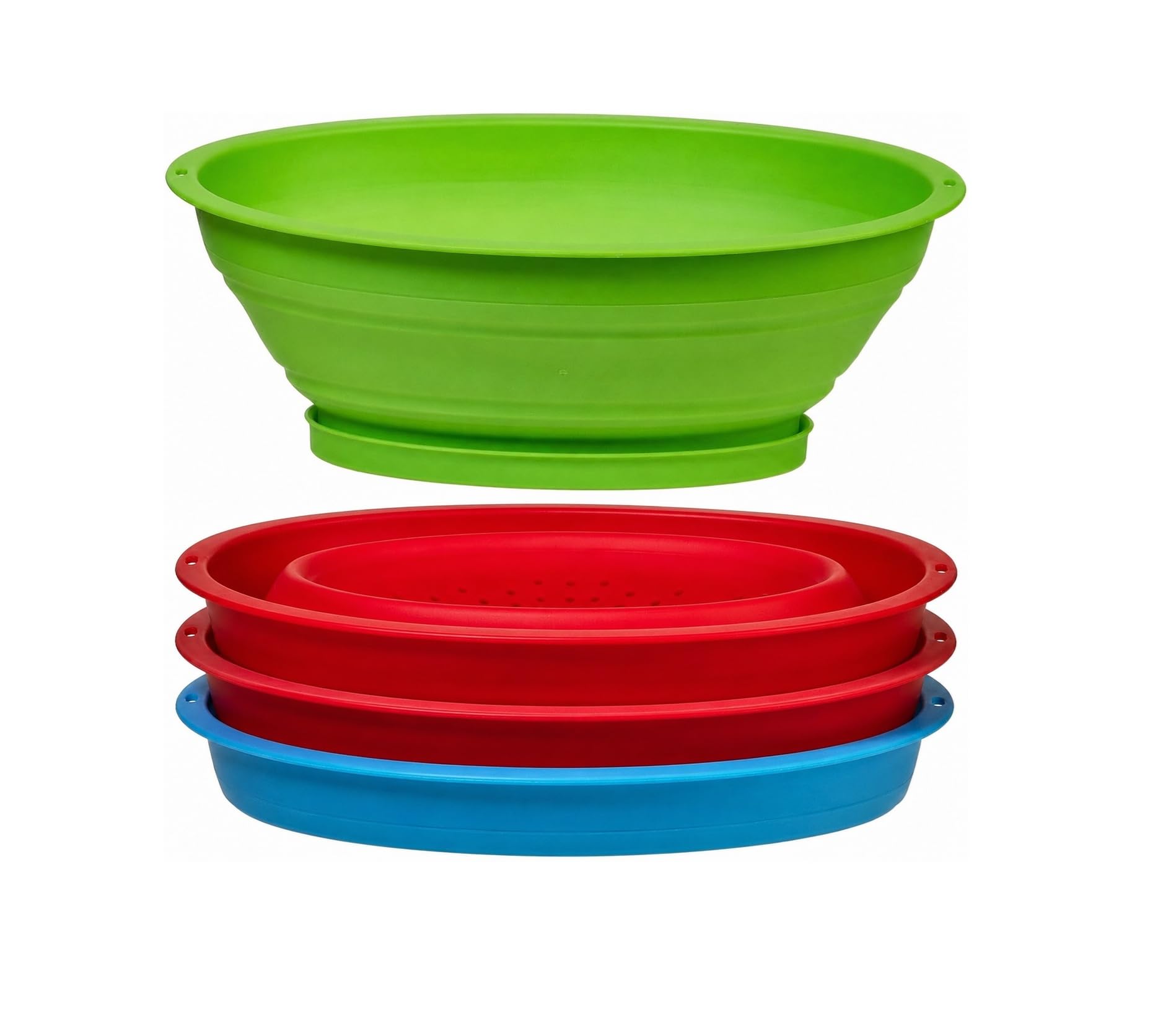 Prepworks Lot de 4 passoires pliables pour fruits et légumes Multicolore