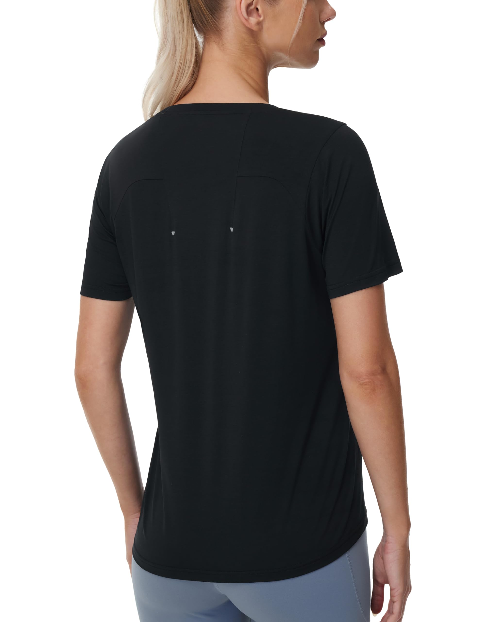 THE GYM PEOPLE Womens Short Sleeve Workout T-Shirts Stretchy Lightweight Crewneck Athletic Running Lounge Tee Tops