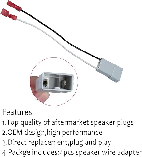Miniatura 6 de Paquete de 4 arneses de altavoz de repuesto para modelos Honda Accord Civic CRV Acura CL TL RL Integra - Adaptador de arnés de cableado de altavoz