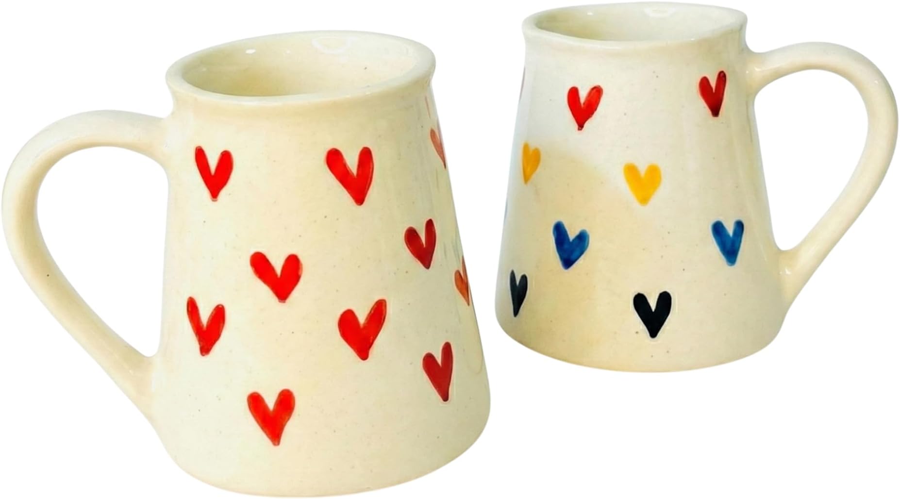 Romantic Ceramic Coffee/Tea Mug With Heart Print For Valentine’s Day, Wedding, Birthday, Anniversary, Bachelorette Gift | For Wife, Girlfriend, Husband & Boyfriend