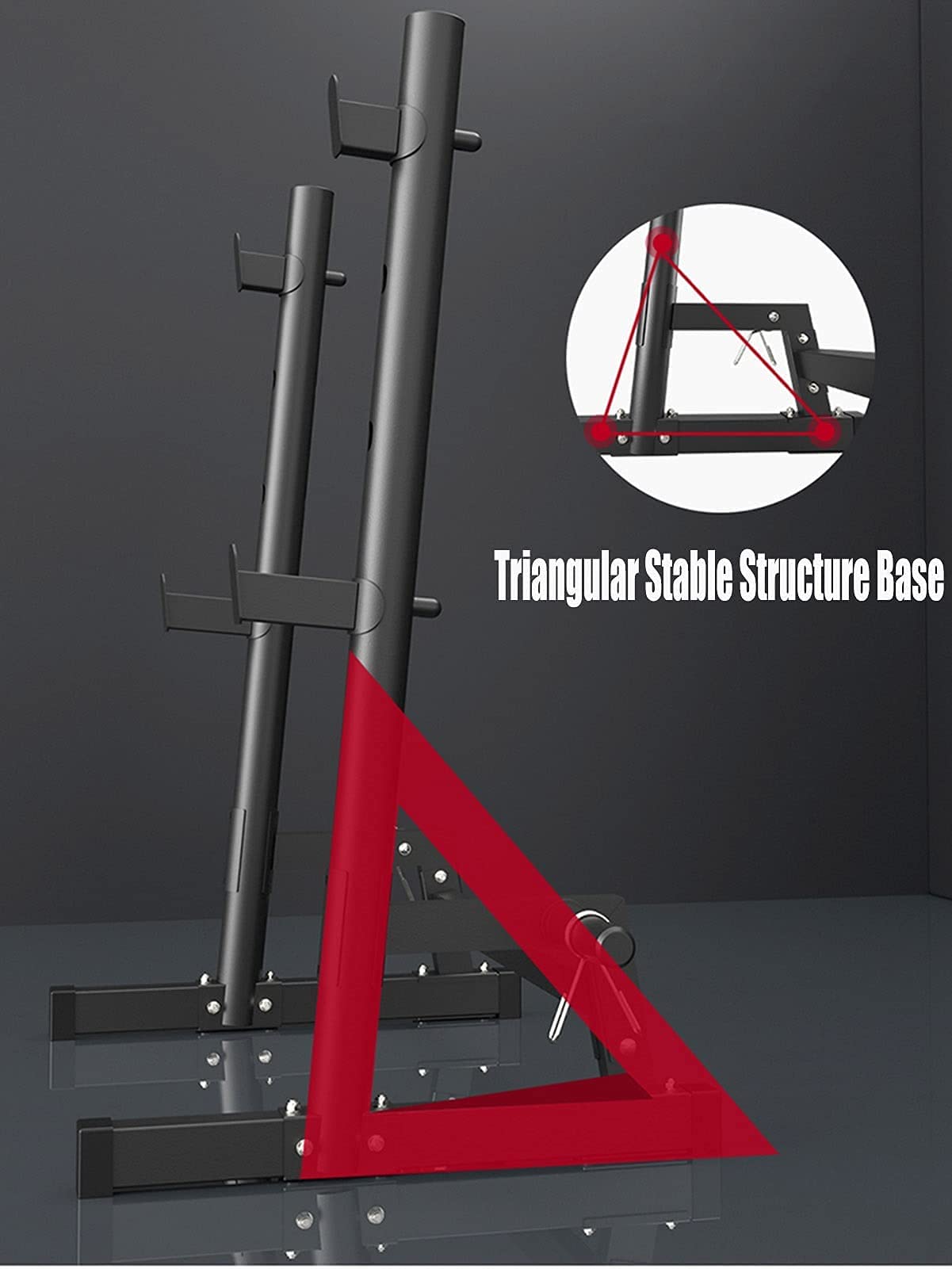 ERoomQ Squat Barbell Rack, Home Gym Adjustable Squat Rack, Strength Training Home Fitness Equipment, Load 300kg
