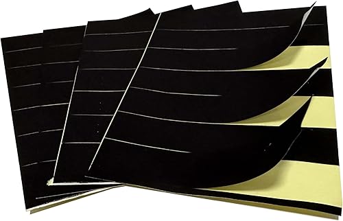 Miniatura 7 de Match Striker - Adhesivo decorativo negro con adhesivo previo, 28 piezas, corte rectangular para fósforos de seguridad en tarro de campana