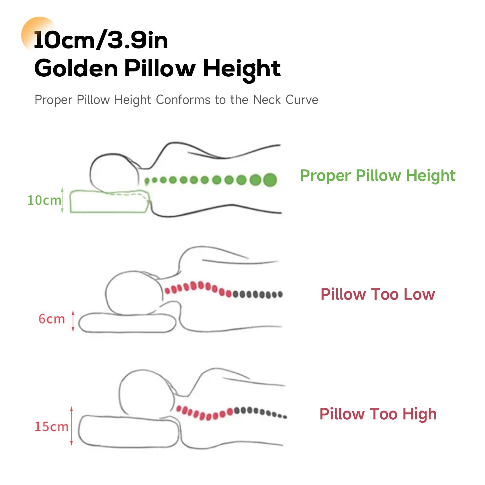 Almohada de Espuma viscoelástica para Camping, portátil, de Rebote Lento, con Tela Transpirable y silenciosa, de Doble Cara, para Acampar al Aire, Viajes, avión, Coche,