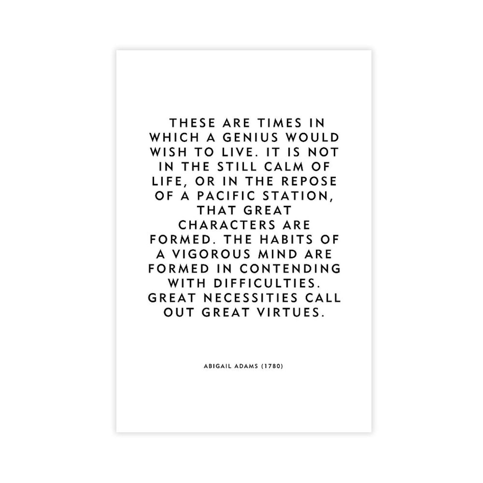ELKPDOE Great Virtues Poster Motivational Quotes