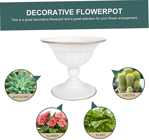 Miniatura 6 de Jarrón de hierro forjado de 3 piezas de jarrón de moda de escritorio, maceta de flores para arreglos florales, contenedor de flores moderno, florero