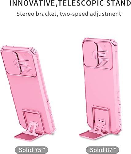Miniatura 2 de Funda compatible con Moto E7 Power 4G, cubierta de lente de cámara deslizante integrada compatible con Motorola Moto E7 Power 4G con función atril 2