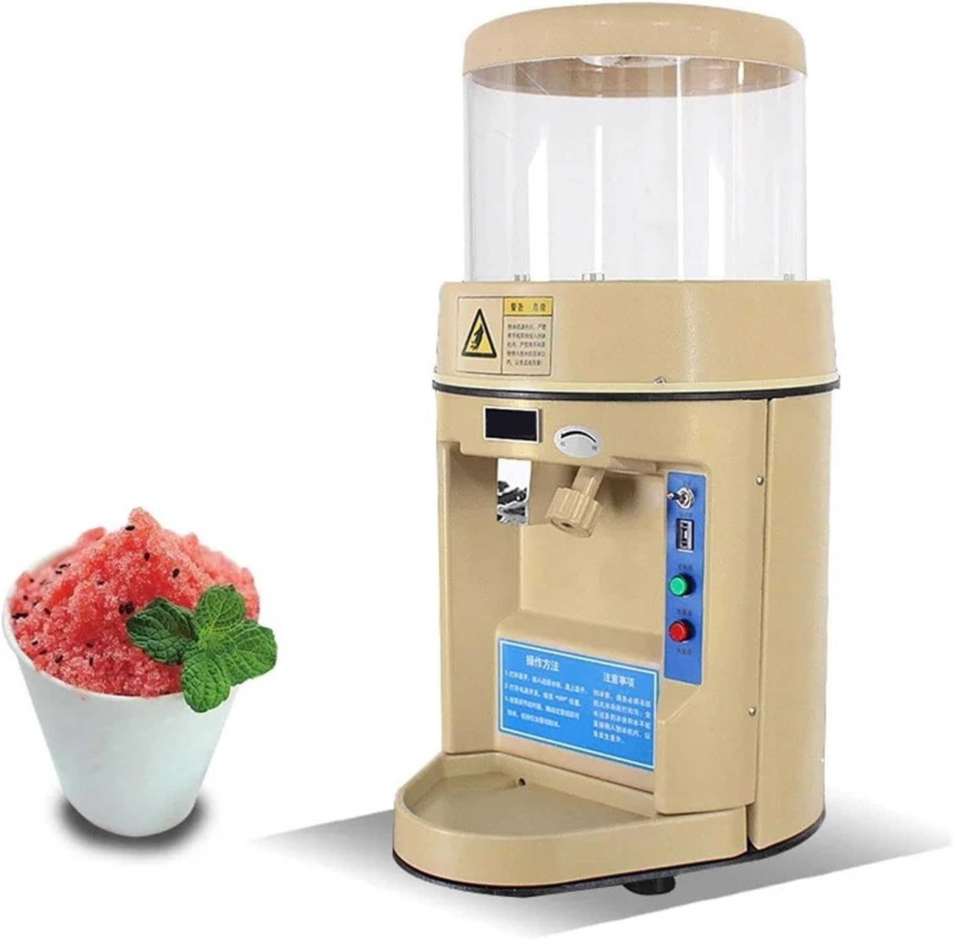 Xcscuk 440W Commercial Electric Ice Crusher,Ice Shaver For Sushi Seafood Display, 6 Kg Snow Cone Machine,For Sashimi Platter Base Ice, Bingsu