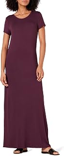 womens Short-Sleeve Maxi Dress, Flowy