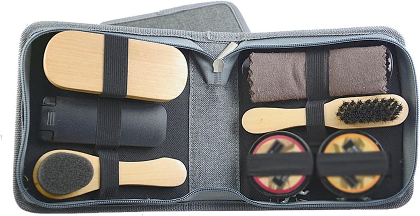 Travel Shoe Brush/Shoe Polish Set Brush Polishing Cloth Shoes