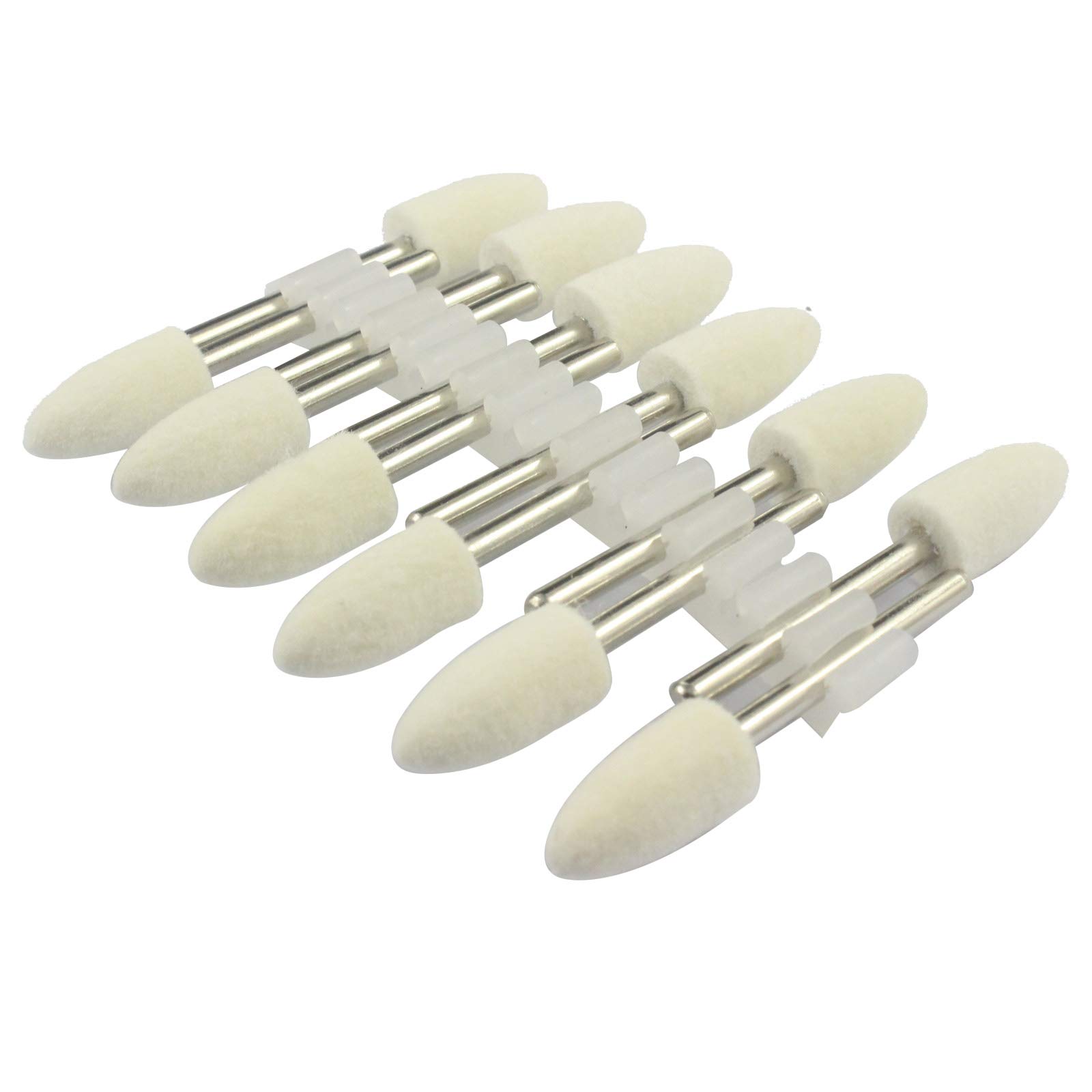 Ettonsun 100Pcs Polishing Buffing Wheel Wool Felt Mandrel Ed Grinding Bits Grinder Heads With 5 Kinds Of Material For Dremel Rotary Tool Accessories Drill Tools Attachment 1 8 Inch Shank - View #2