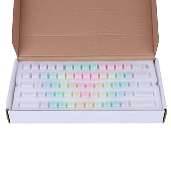 ゼリー POM キーキャップ レインボー Amazon | HMANE 109キー POM ゼリーキーキャップセット