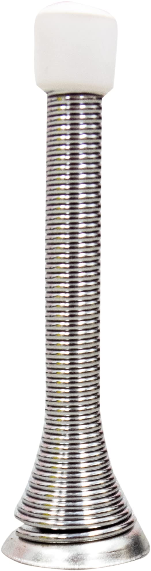 St Helens Home & Garden Chrome Spring Door Stop 8.5Cm Length - Stop Doors From Opening Too Far And Causing Damage To Walls (Chrome)