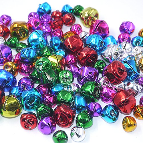 Adam Victor Craft Kits and Supplies 100 Mix Colorful Christmas Jingle Bells