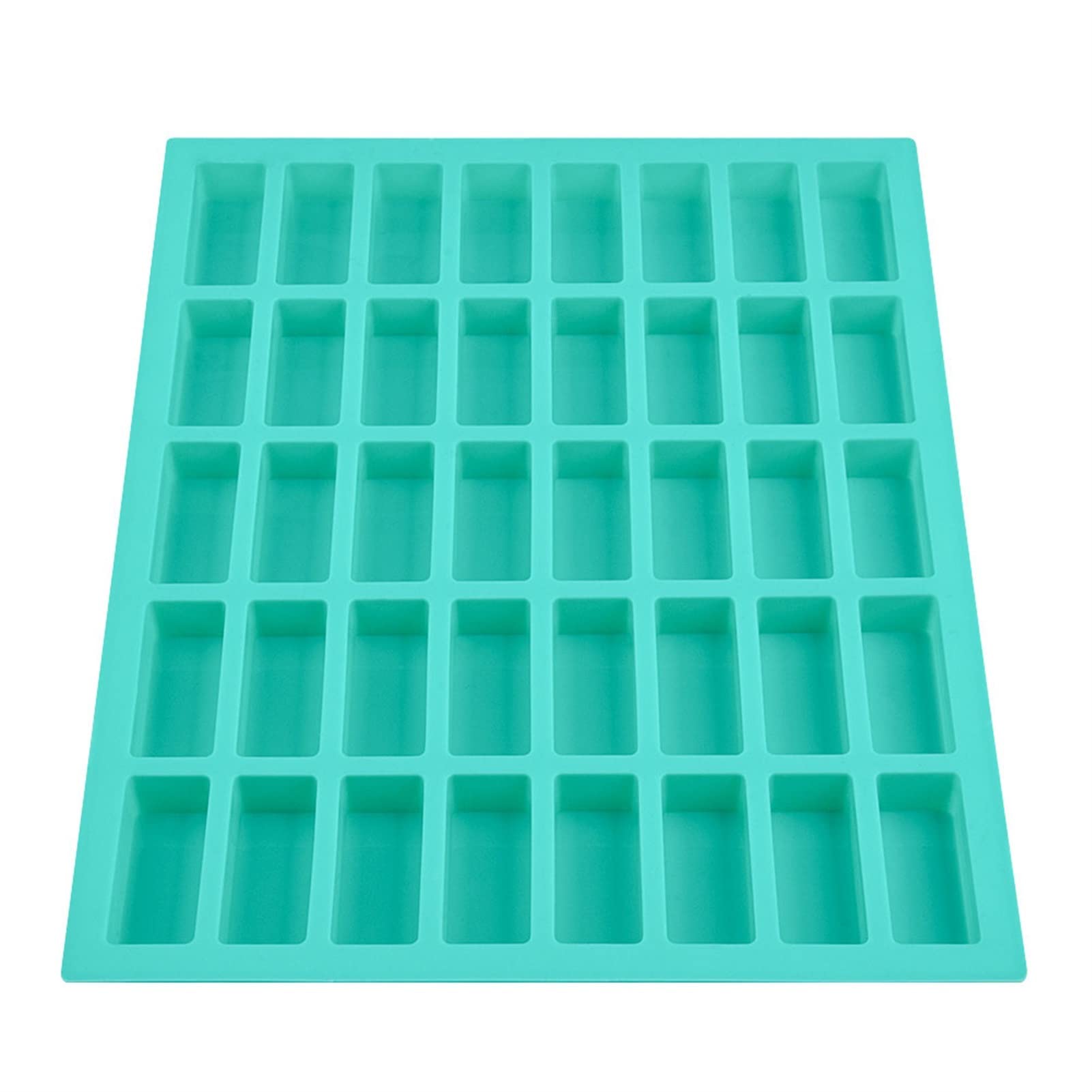 CAREG 40 cavidad rectángulo jabón moldes moldes moldes de Silicona compatibles con Bricolaje Hoja de jabón for el hogar
