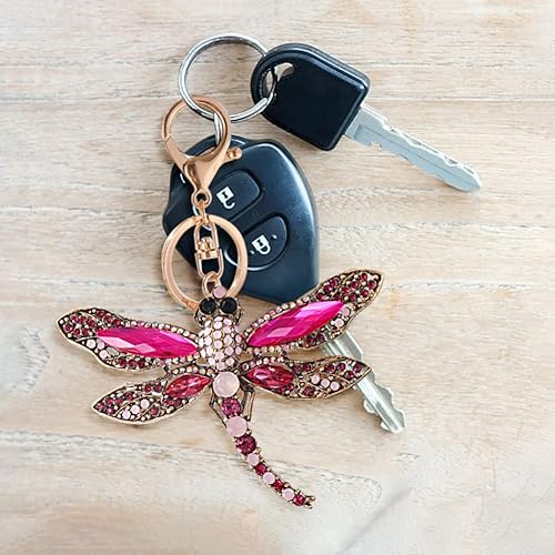 Miniatura 4 de Llavero de libélula con dije, llavero de automóvil, bolsa de automóvil, anillos, organizador de llaves de automóvil, accesorios para llavero