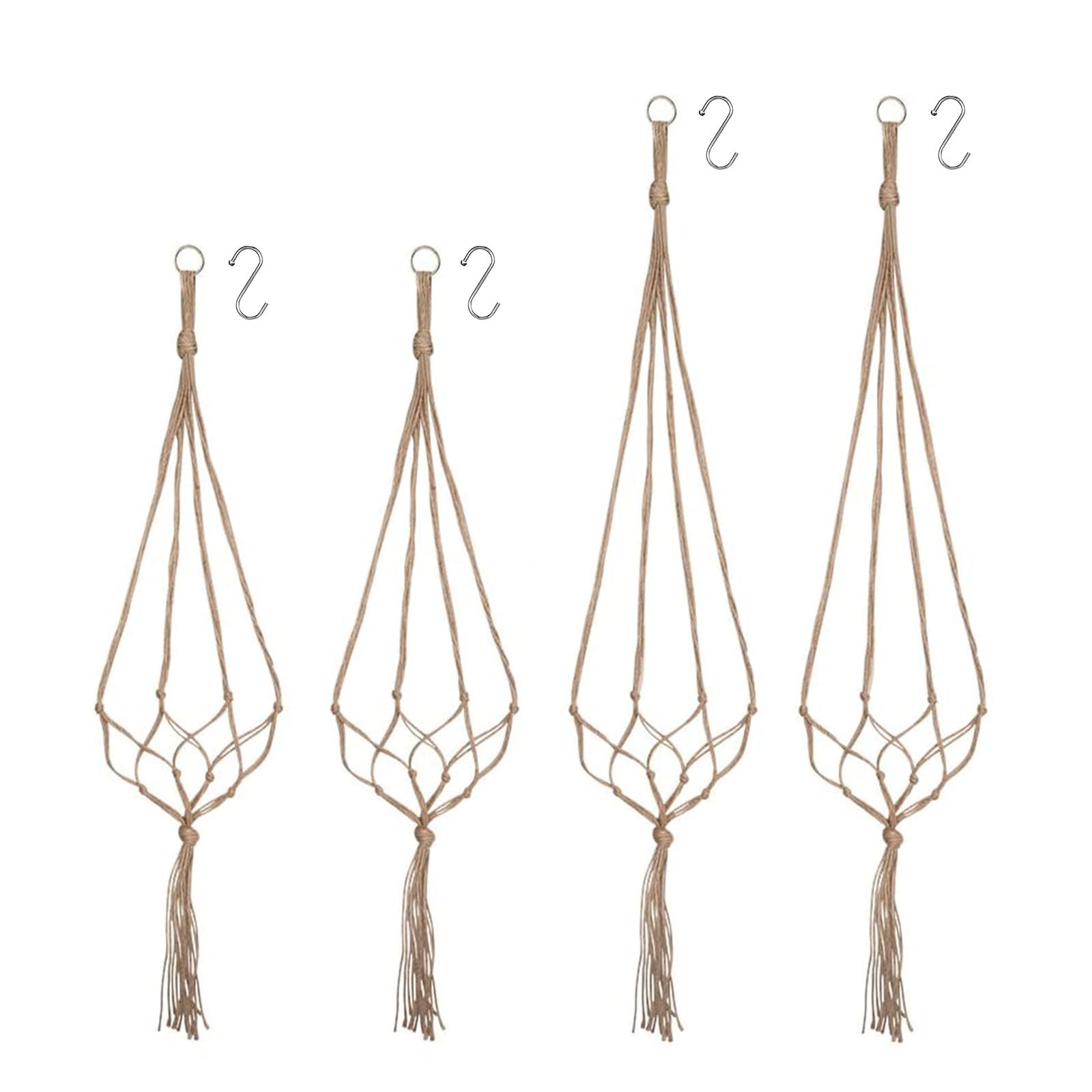 panier suspendu en macramé