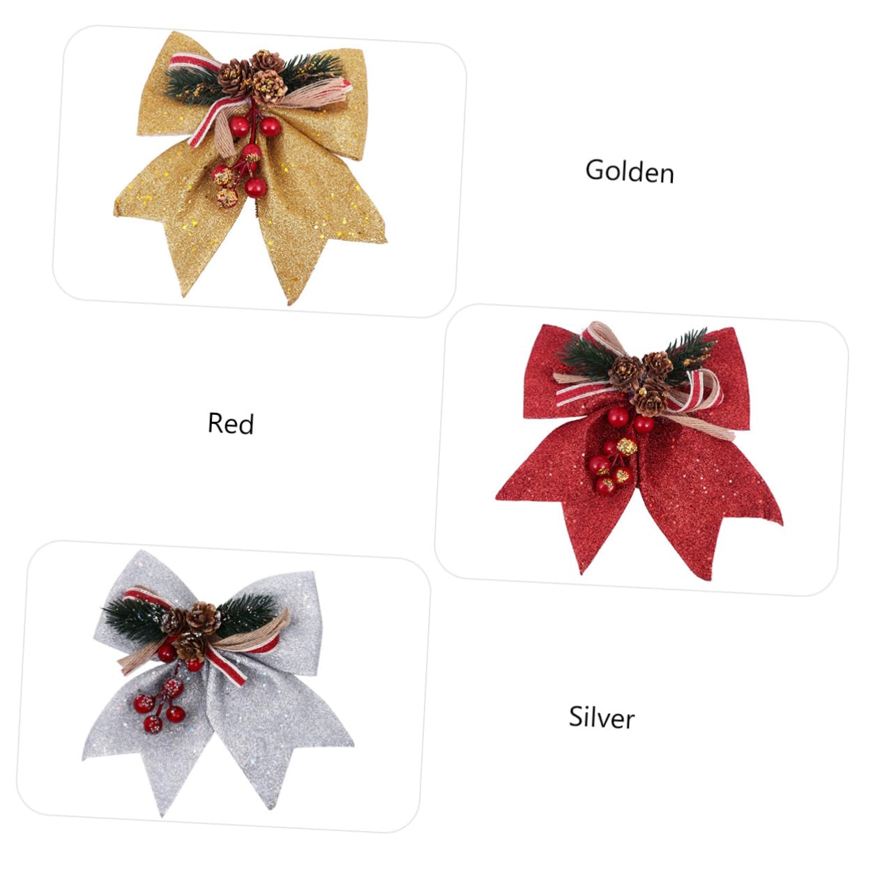 MAGICLULU 16 Uds Arco De Cono De Pino Decoración Colgante para Árbol De Navidad Lazos Navideños para Árbol De Navidad Lazos Decorativos De Navidad Lazos Navideños Regalos Mini Cuerda