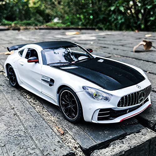 Image of 1 /24 Benz AMG GTR Toy Cars Model Car, Zinc Alloy Pull Back Toy car with Sound and Light for Kids Boy Girl Gift(Green)