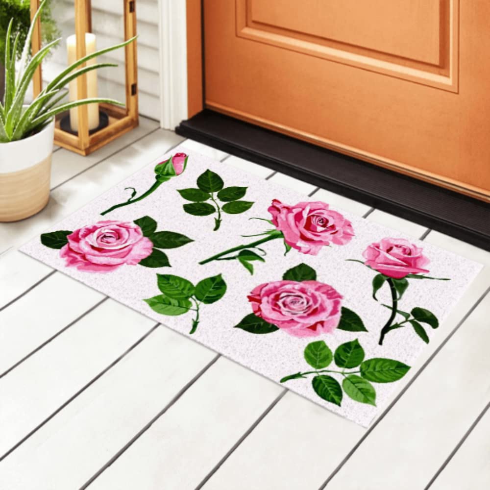 Kcldeci Zerbino Da Bagno E Cucina – Tappetino Memory Foam Con Teschio E Rose Rosse, Antiscivolo 40x60 Cm