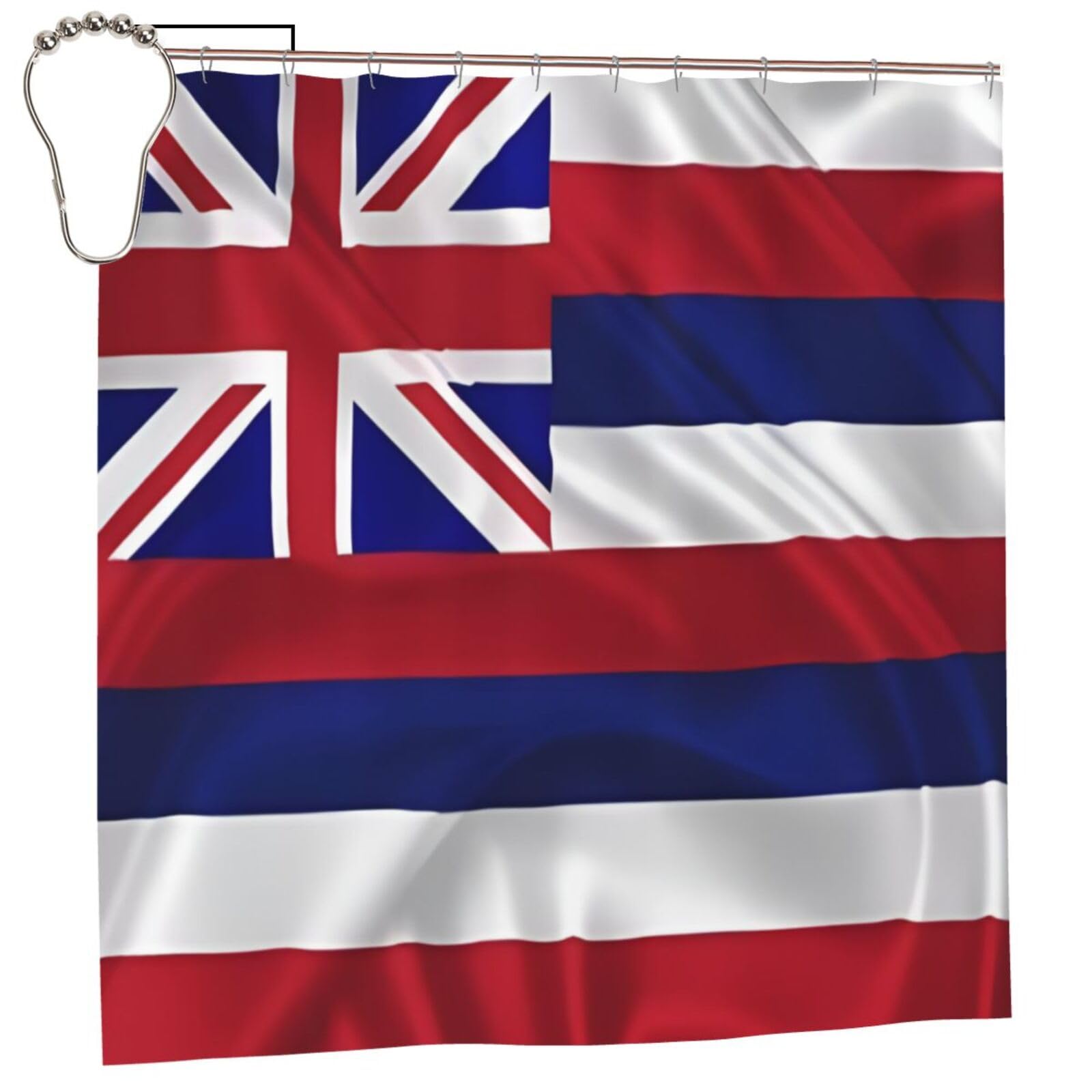 Klgrtjhk Iron Flag Of Hawaii American Shower Curtain 72X72in Bathroom Curtain﻿