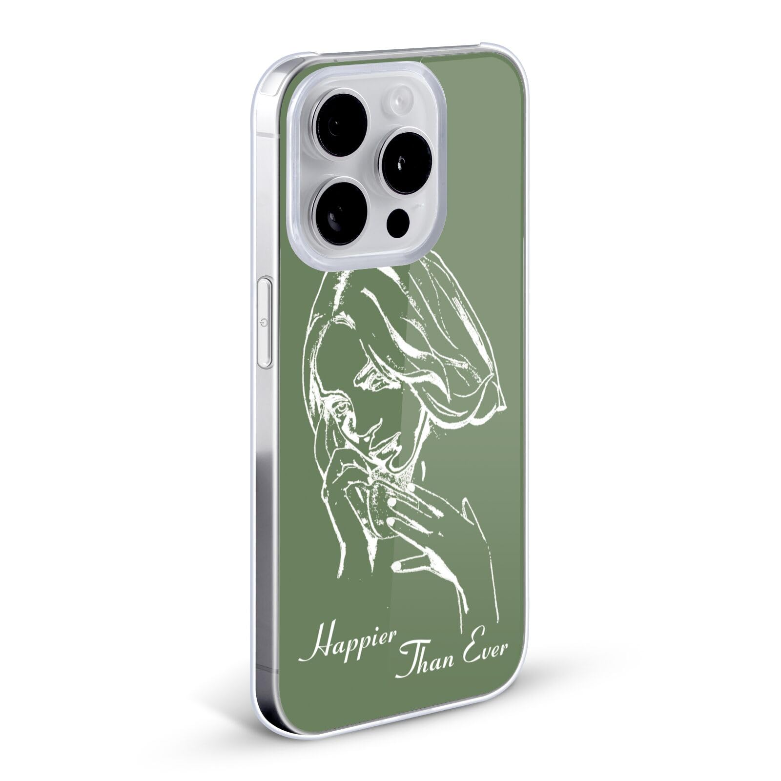 Head Case Designs Licenza Ufficiale Billie Eilish Album Stencil Verde Happier Than Ever Custodia Cover Dura per Parte Posteriore Compatibile con Apple iPhone 13