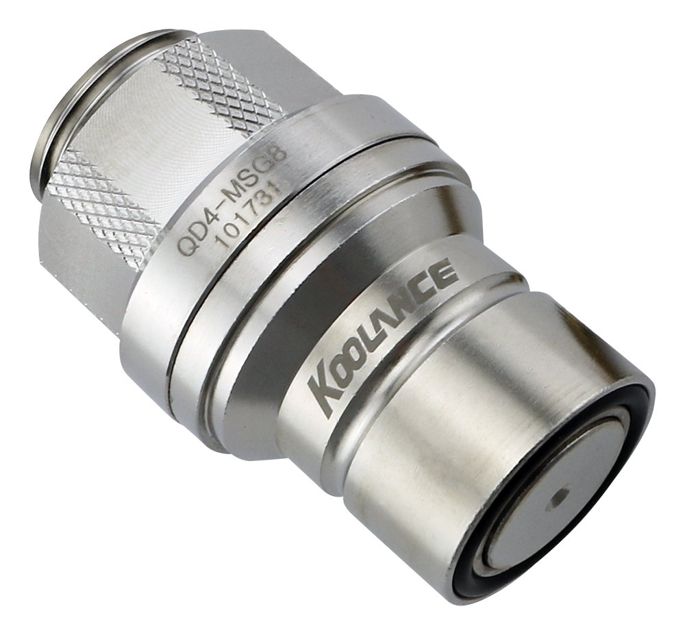 Koolance QD4-MSG8 QD4 Male Quick Disconnect No-Spill Coupling, Male Threaded G 3/8 BSPP