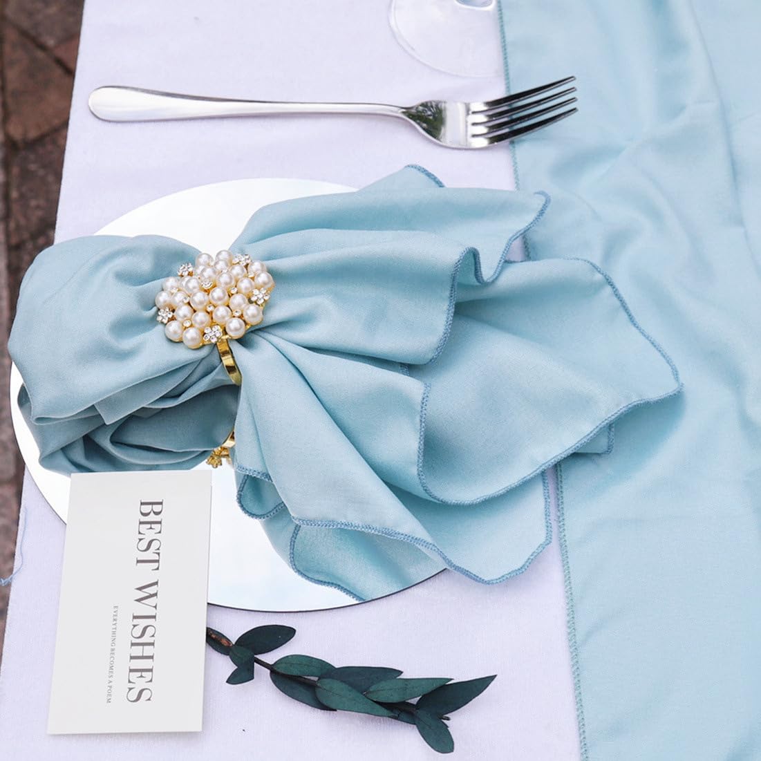 PTNKUIIY Lot De 12 Serviettes En Tissu - Décoration De Table - Pour Mariage, Anniversaire - Parfaites Pour Les