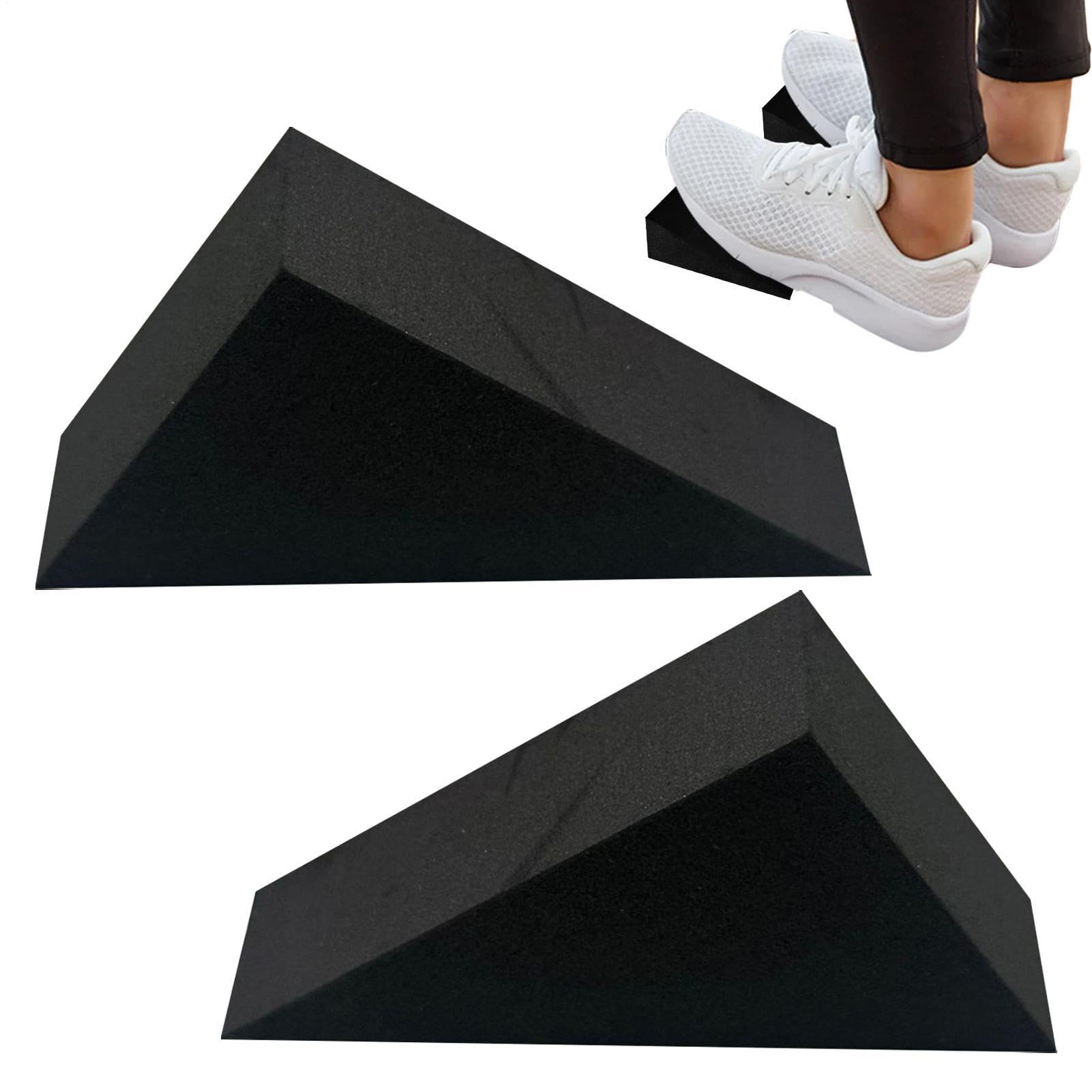 Yoga-Keil 2-teiliges Fitnessgerät aus EVA-mit 20-Grad-Neigung | Waden-Dehnungsbrett zum Training für Waden, Füße, Beine, Pilates, Tanz, Balance-Training und Gewichtheben