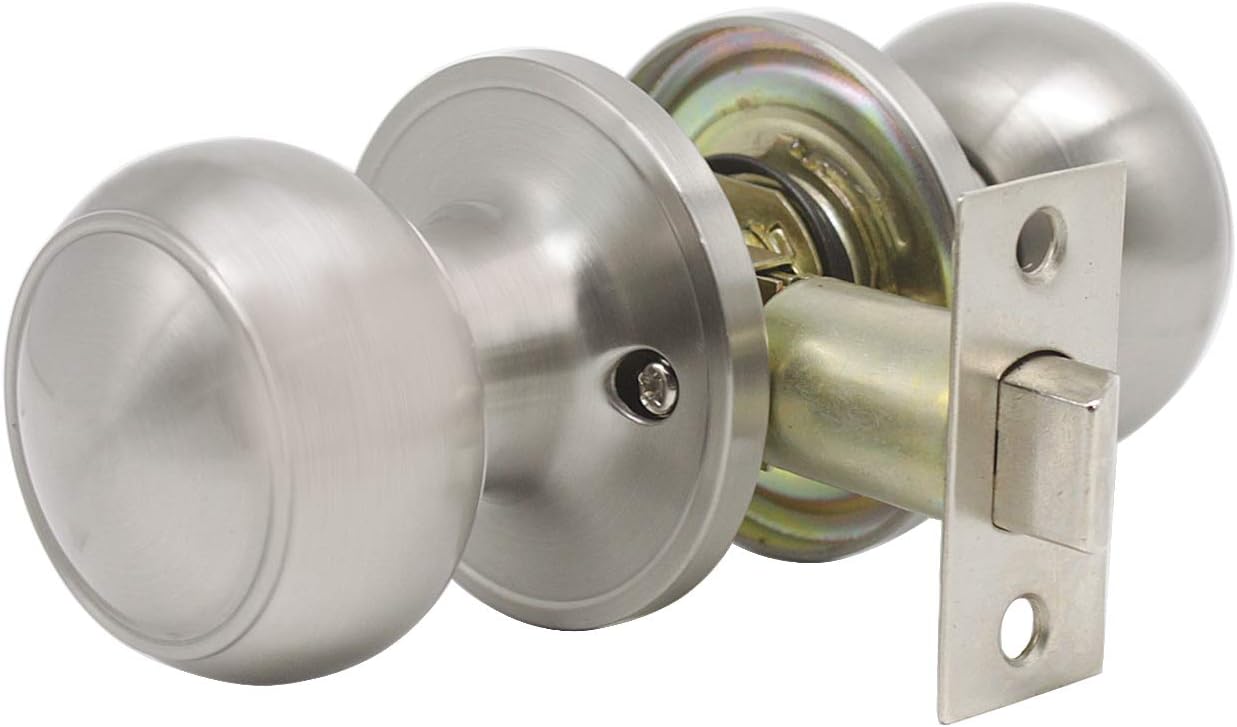 ❤ Crаzу Dеаlѕ Gobrico Modern Passage Door Lock Satin Nickel Keyless Round knob for Hall or Closet 5Pack