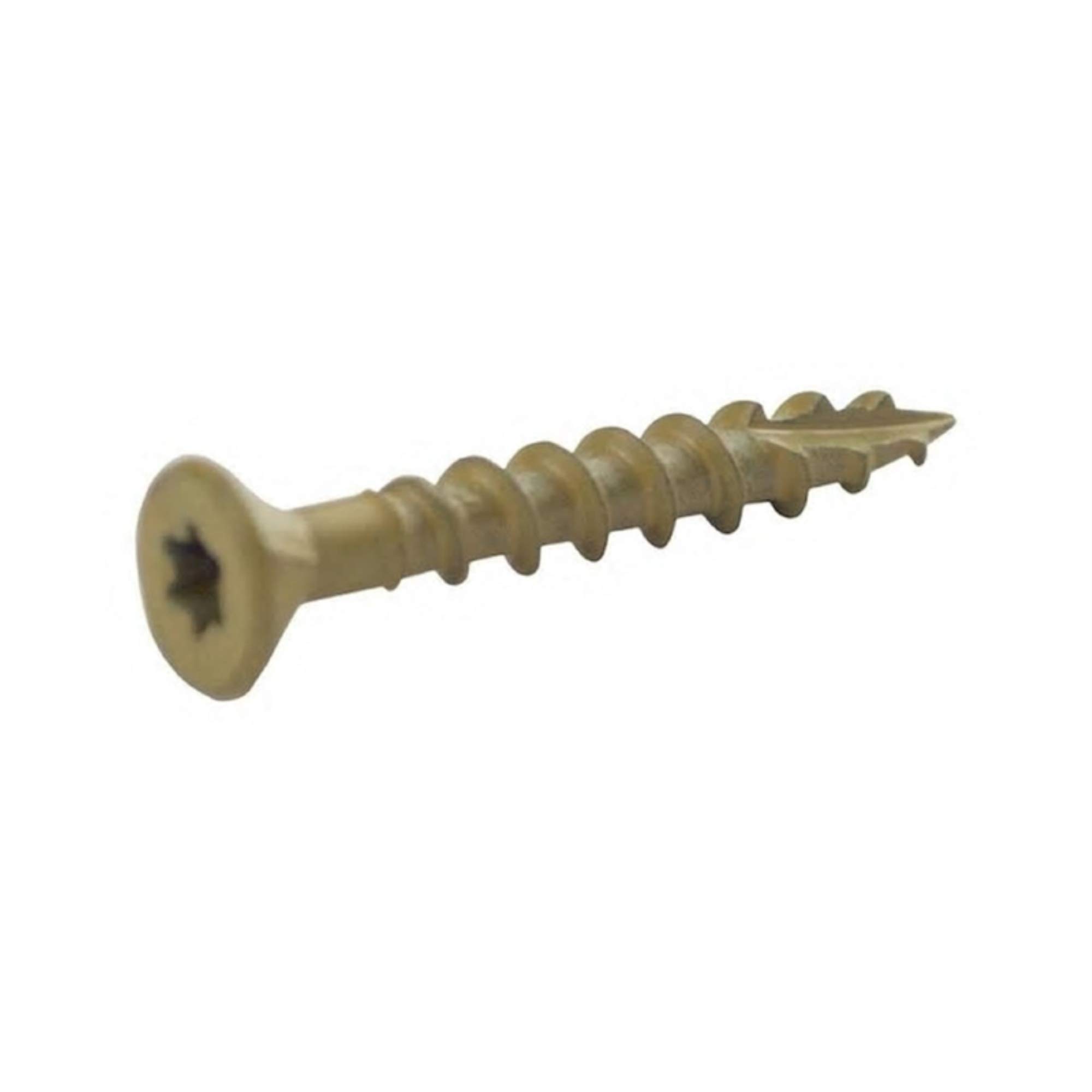 Grip-Rite L114STT1 PrimeGuard Plus #8 x 1-1/4" Wood to Wood Deck Screw, Tan, 1lb Box
