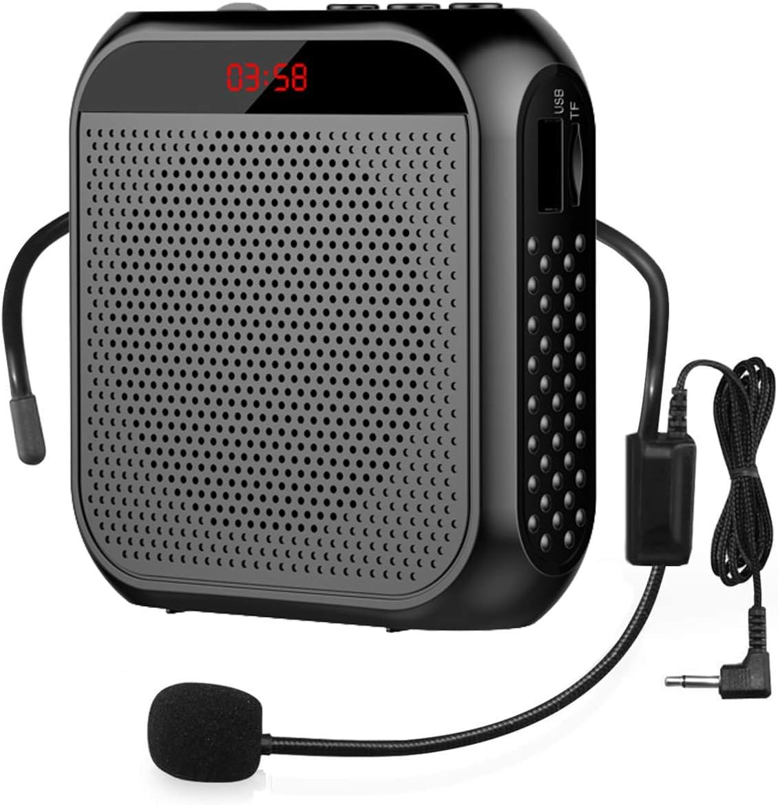 IMAGINEA Voice Amplifier Wired Headset Mic | Wireless Headset, 16W Speaker, Mute Function with Bluetooth for Teachers Tour, Guides Coaches, Yoga and Classroom Teaching, Meeting | Black-image-49