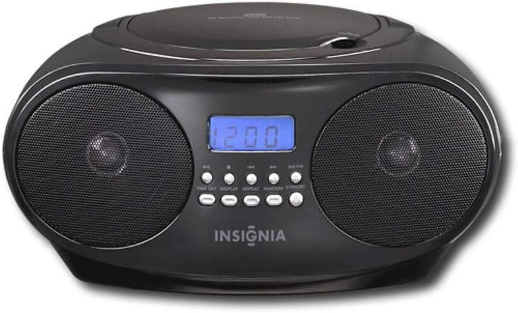 Insignia - CD Boombox with AM/FM Tuner - Black