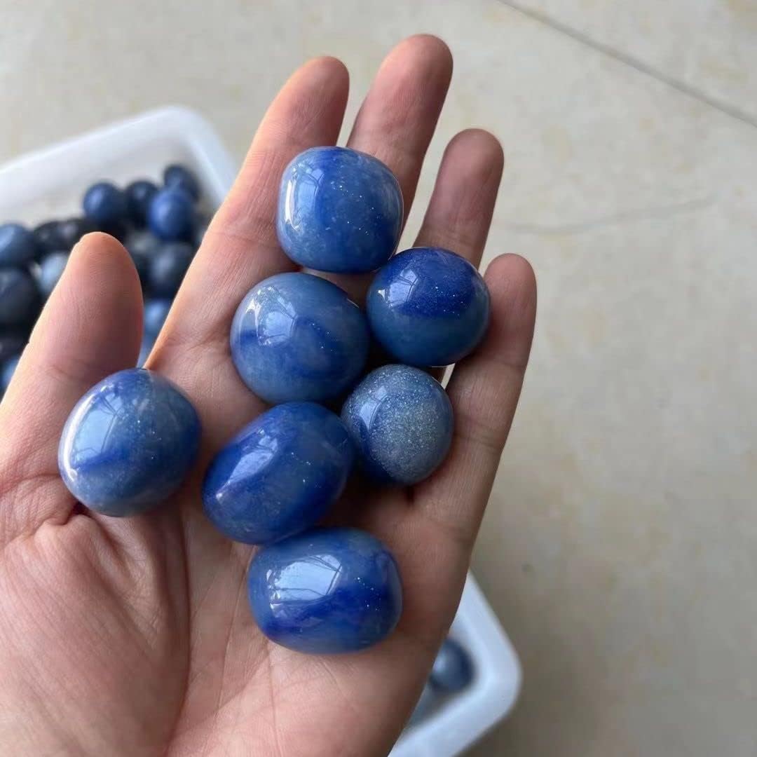 Natürliche Blau Dongling Jade Kristall Mineral Probe Kies Probe Verarbeitung Kristall Mineral Edelstein Aquarium Home Decoration, 500g