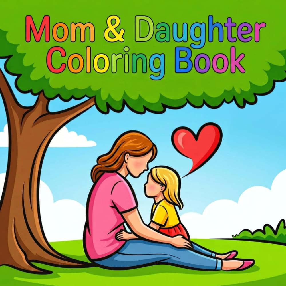 MOM & DAUGHTER COLORING BOOK: Sweet & Simple Designs to Color Together and Create Special Memories