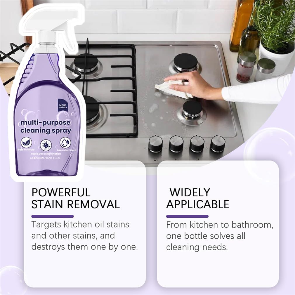 Dr Clean Spray Cleaner For Ovens with Concentrated Cleaning Tablets, Multipurpose Cleaner Easy Cleaning Of Grease and Stains On The Kitchen Hob and Cooker, for Kitchen, Bathroom (1PC)