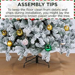 Yaheetech 6Ft Snow Flocked Fir Pencil Christmas Tree Slim Corner Hinged Artificial Xmas Tree with 814 Branch Tips and Metal Stand, Holiday Decoration for Home, Office, Party, White Yaheetech 6Ft Snow Flocked Fir Pencil Christmas Tree Slim Corner Hinged Artificial Xmas Tree with 814 Branch Tips and Metal Stand Holiday Decoration for Home Office Party White