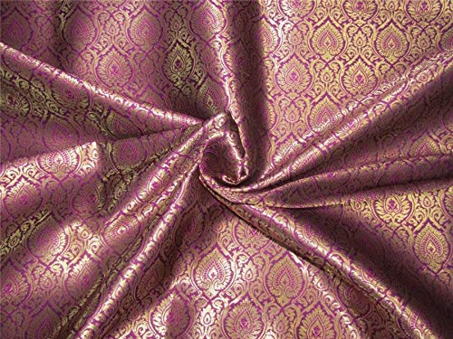 ♕ブロカント【糸巻き】♕40㌢ Amazon.com: Brocade Fabric Purple x Metallic Gold Color 44