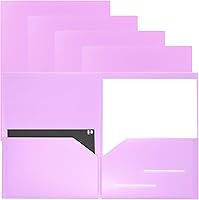 Vista 15 de Youngever Paquete de 6 carpetas de plástico resistente con dos bolsillos, carpetas de plástico resistente con 2 bolsillos (gris)