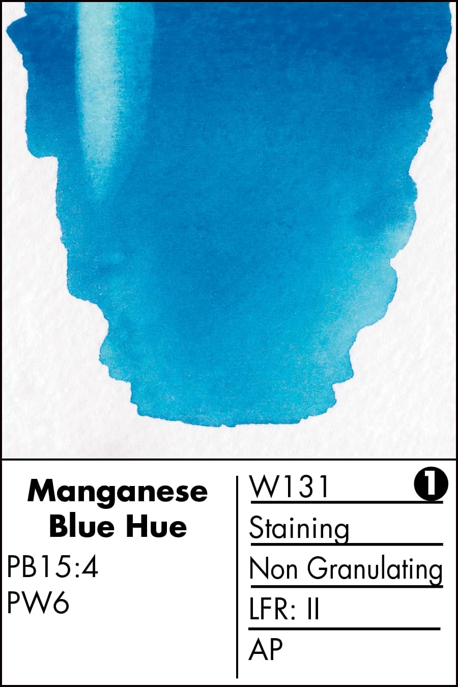 Grumbacher Finest Watercolor Paint, 14ml/0.47 oz., Manganese Blue Hue (W131)