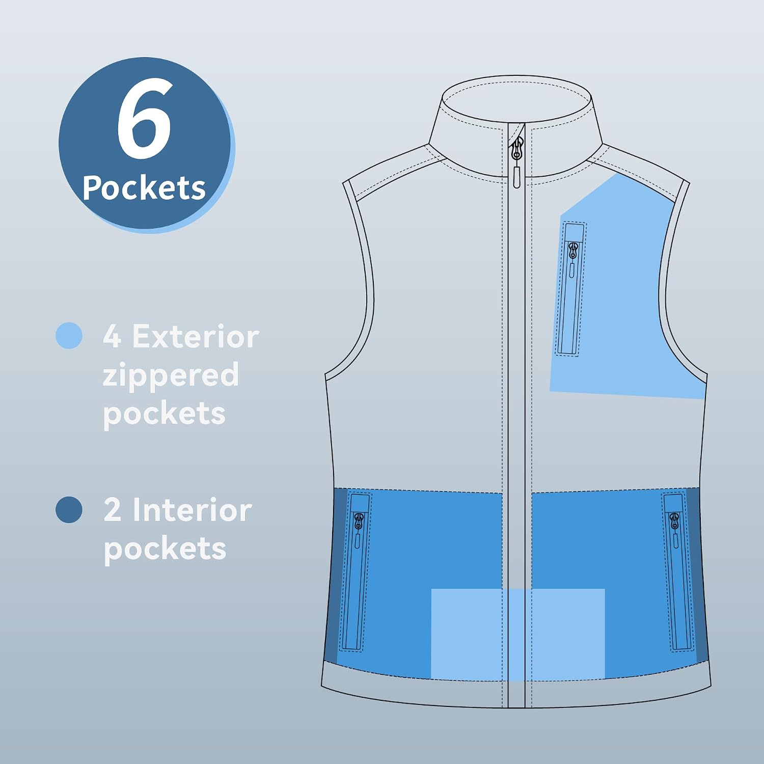 Men's Lightweight Vest Golf Soft Shell Vests Travel Casual Sleeveless Jacket Windbreaker Hiking Outerwear