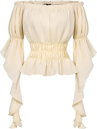 SCARLET DARKNESS Steampunk Clothes Women Off Shoulder Renaissance ...