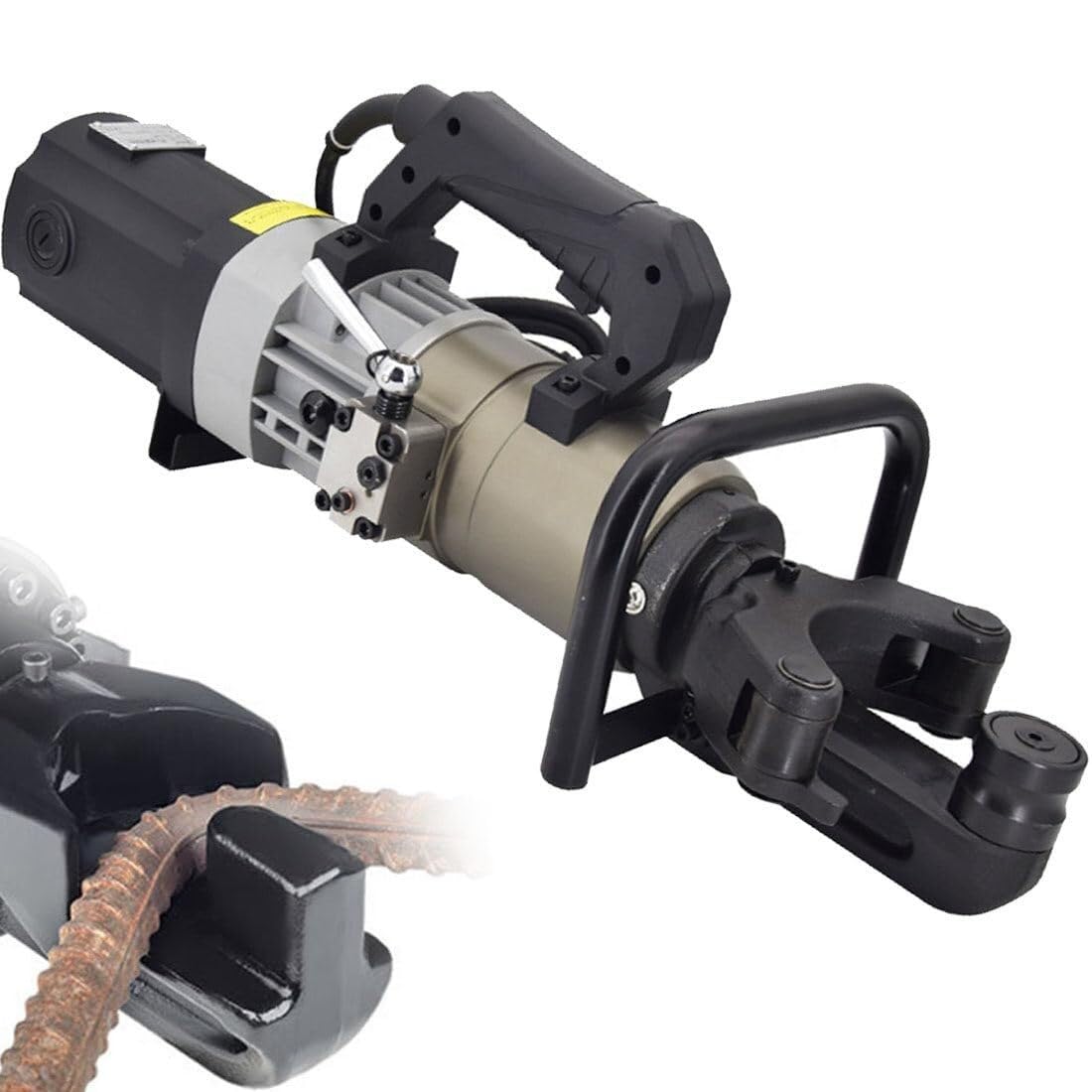 Hydraulic Steel Bar Bending Machine, Electric Portable Rebar Bending Machine, Hand Held Bender and Straightening 1200W(22mm)