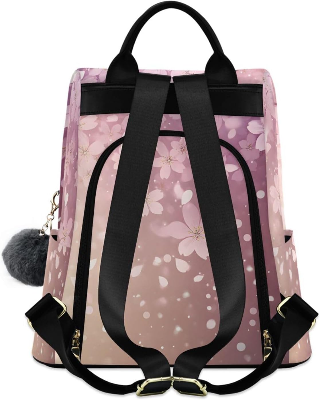 ALAZA Romantic Cherry Blossoms Backpack Purse for Women Anti Theft Fashion Back Pack Shoulder Bag