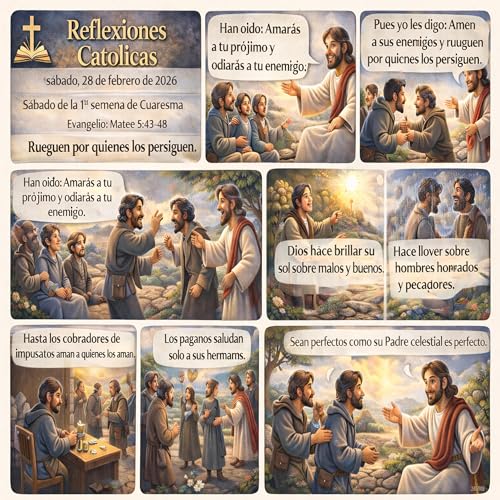 Reflexiones Cat&oacute;licas &ndash; S&aacute;bado 28 febrero 2026, S&aacute;bado de la 1.&ordf; semana de Cuaresma, Mateo 5,43&ndash;48