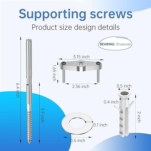 Miniatura 9 de Soporte de soporte invisible para estante flotante (6 piezas) - Soportes ocultos plateados para estantes de madera flotantes–Soportes de estantes