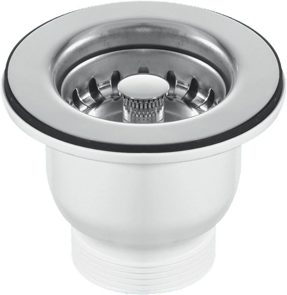 Taps2Traps™ 85mm Chrome Belfast Sink Basket Strainer Waste - Fits 60mm Hole