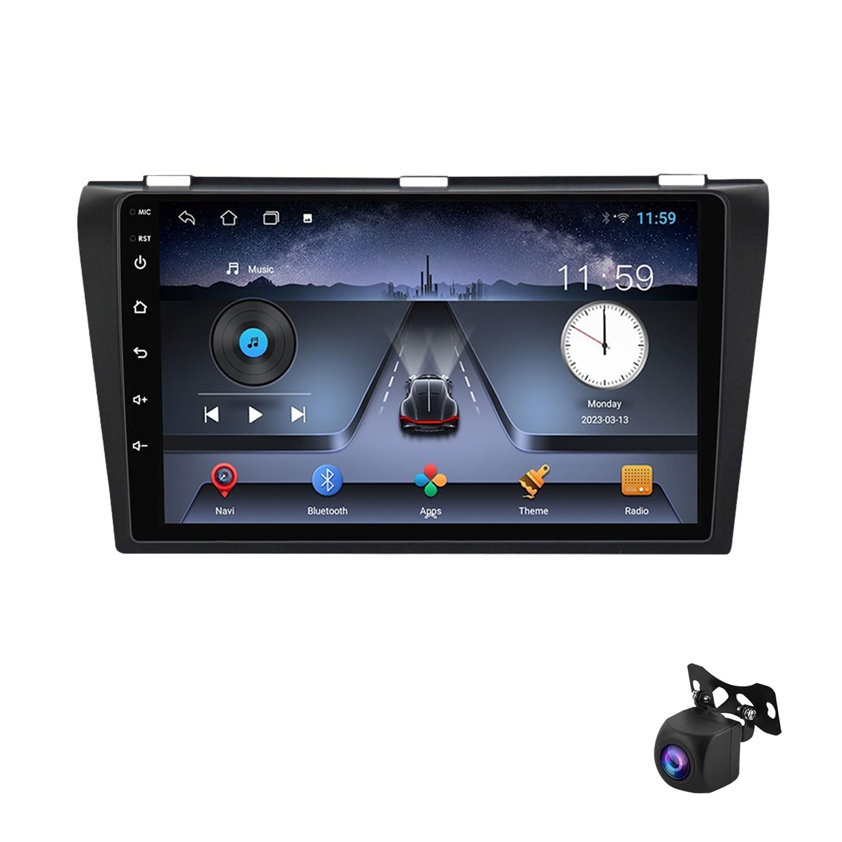 Autoradio multimédia Android 13 Mazda 3 avec commandes au volant et MirrorLink tactile - 8