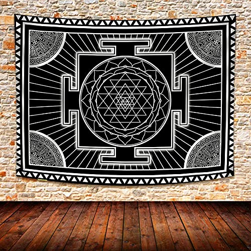 Sri Yantra Mandala Meditation Tapestry Sacred Geometry Wall Decor Art