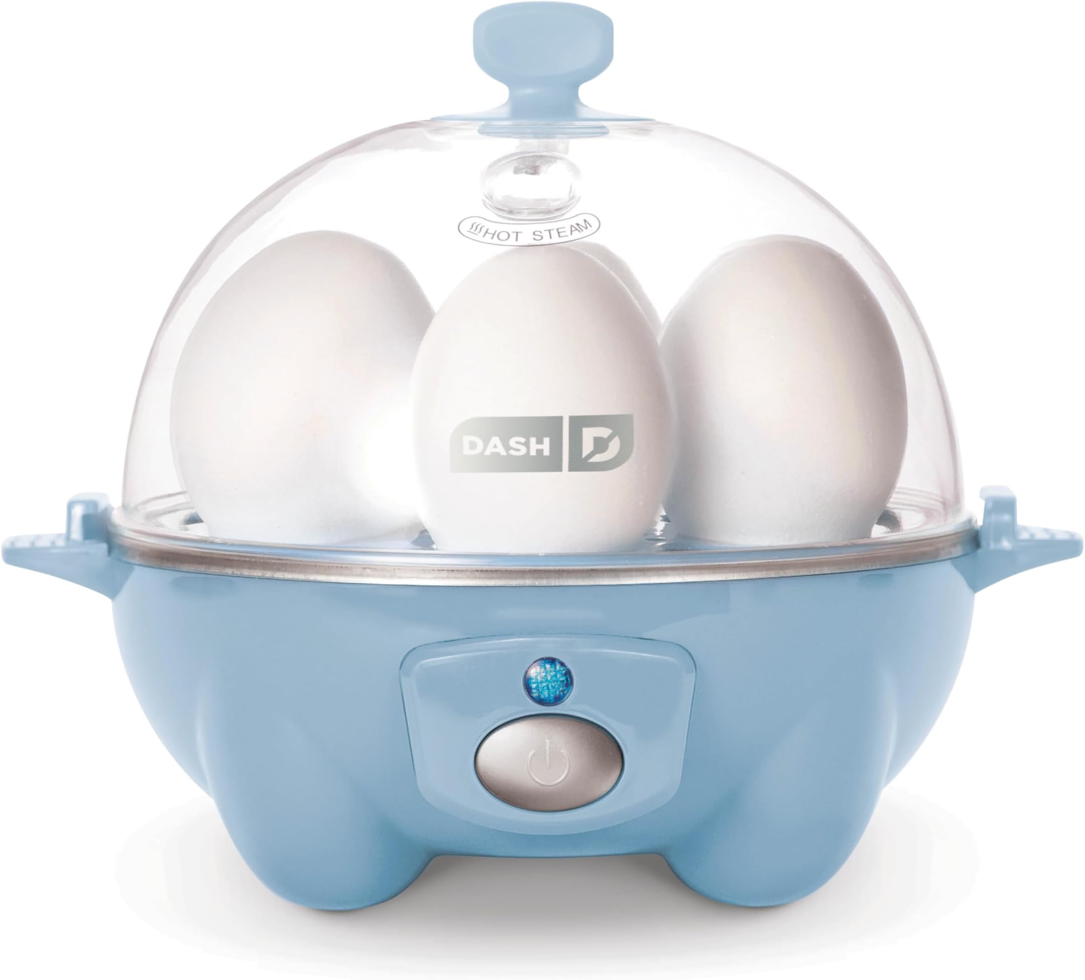 DASH Rapid Egg Cooker: 6 Egg Capacity Electric Egg Cooker for Hard Boiled Eggs, Poached Eggs, Scrambled Eggs, or Omelets with Auto Shut Off Feature - Dream Blue